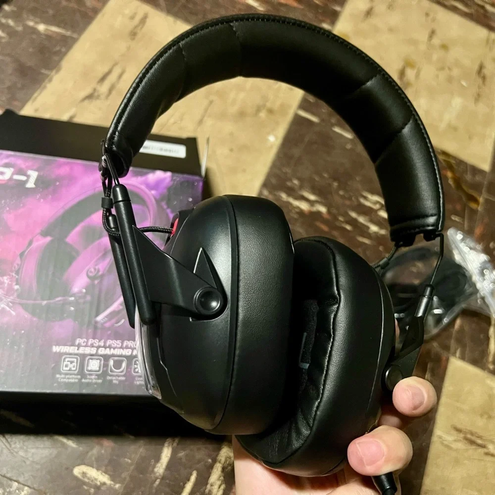 Black Gaming Headset with LED Lights